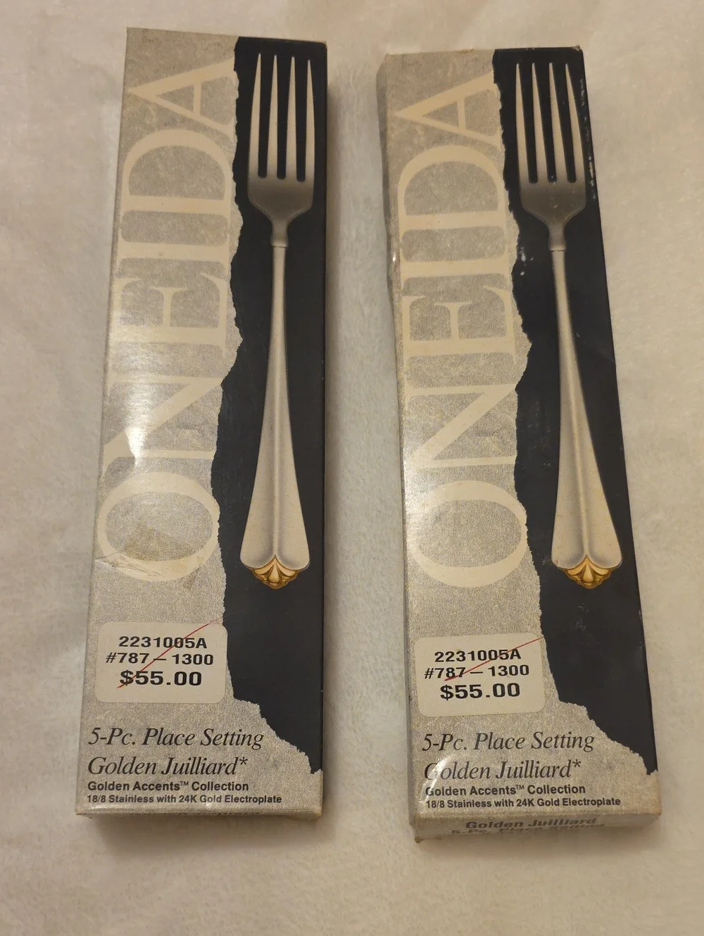 Oneida Golden Juilliard Flatware 2-Five Piece Place Settings